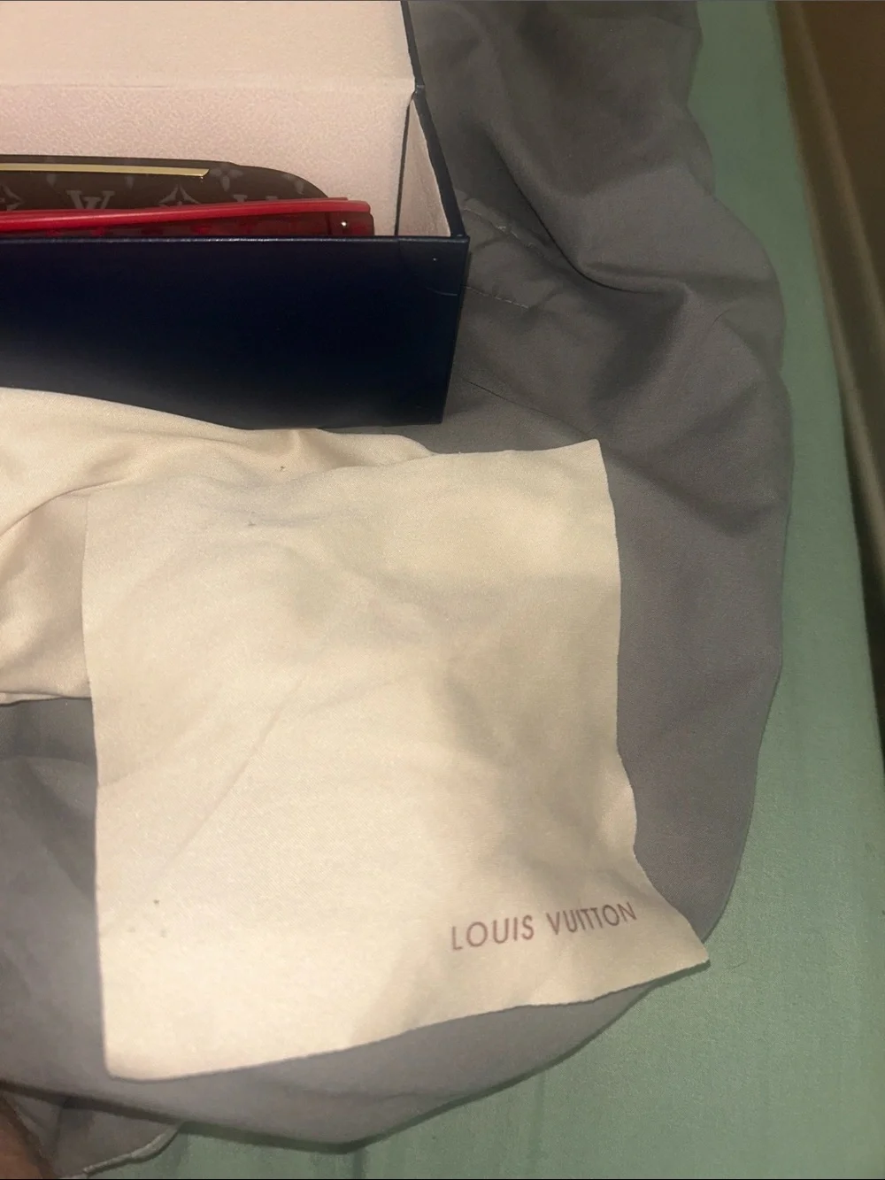 Louis Vuitton Glasses with Case, Bag & Cleaning Wipe